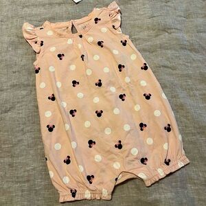 NEW Disney Baby Gap Light Pink Minnie Mouse Romper